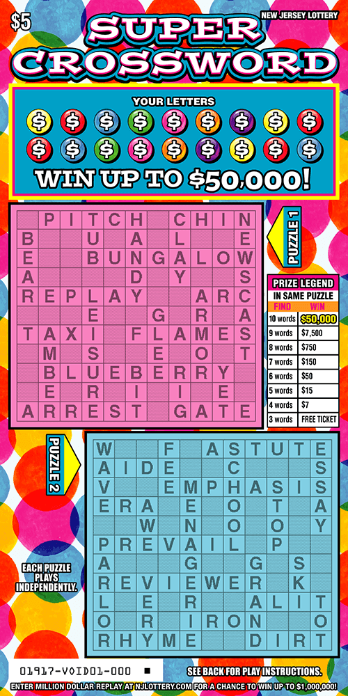 Super Crossword scratch-off ticket
