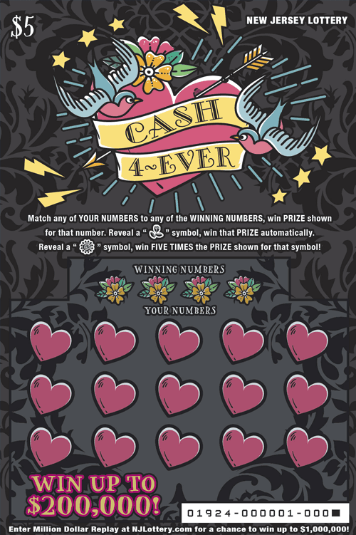 Cash 4-Ever scratch-off ticket