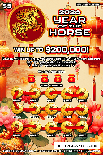Year Of The Horse scratch-off ticket