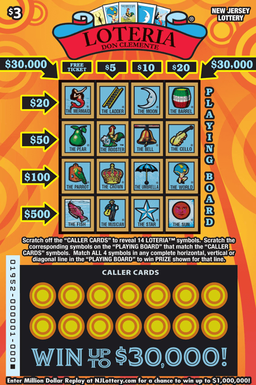 LOTERIA scratch-off ticket