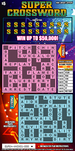 Super Crossword scratch-off ticket