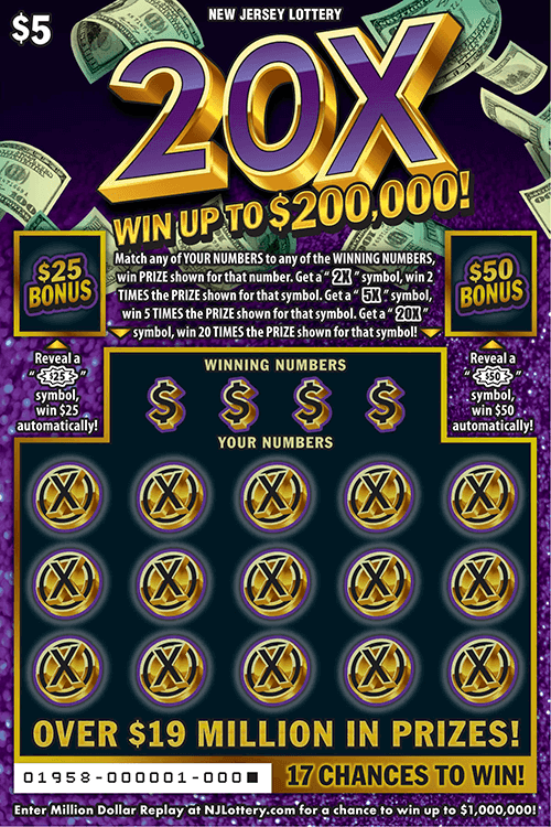 20X scratch-off ticket
