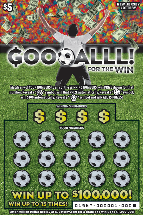 Goooalll! For The Win scratch-off ticket