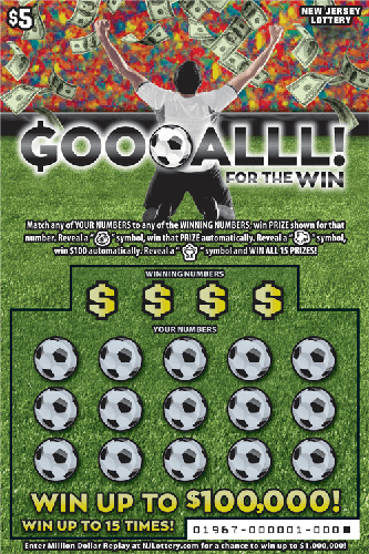 Goooalll! For The Win scratch-off ticket