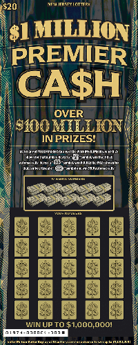$1 Million Premier Ca$h scratch-off ticket
