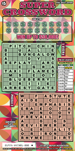 Super Crossword scratch-off ticket
