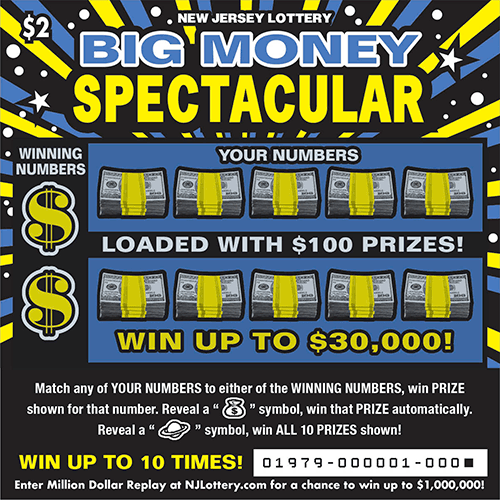 Big Money Spectacular scratch-off ticket