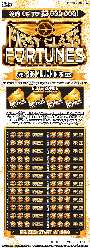 First Class Fortunes scratch-off ticket