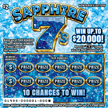 Sapphire 7's scratch-off ticket