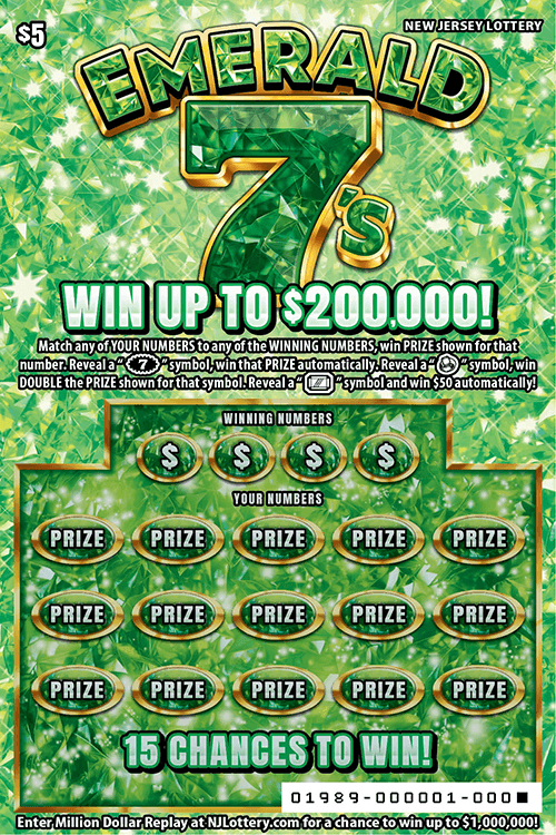 Emerald 7's scratch-off ticket