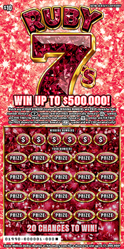 Ruby 7's scratch-off ticket
