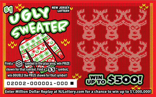 Ugly Sweater scratch-off ticket