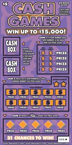 Cash Games scratch-off ticket
