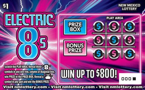 Electric 8s scratch-off ticket