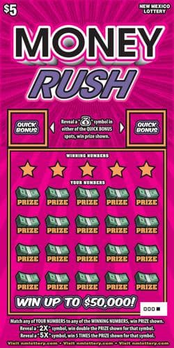 Money Rush scratch-off ticket