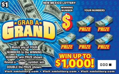Grab A Grand scratch-off ticket