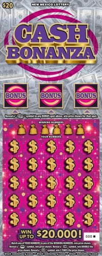 Cash Bonanza scratch-off ticket