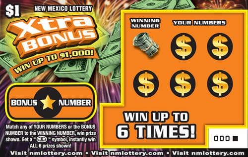 Xtra Bonus scratch-off ticket