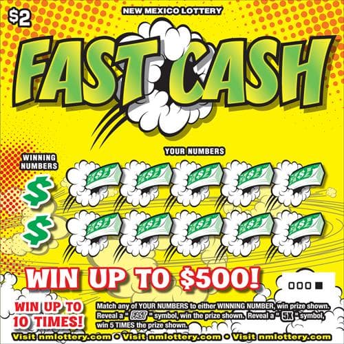 Fast Cash scratch-off ticket
