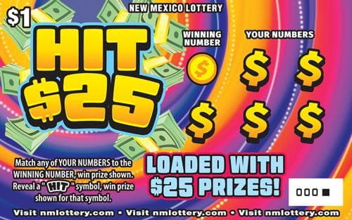 Hit $25 scratch-off ticket