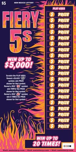 Fiery 5s scratch-off ticket