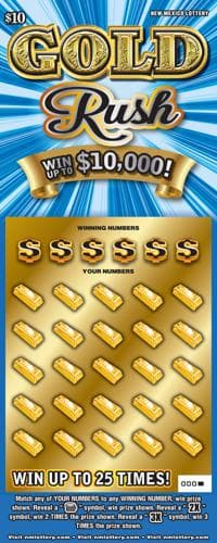 Gold Rush scratch-off ticket