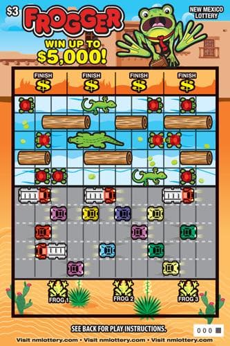 Frogger scratch-off ticket