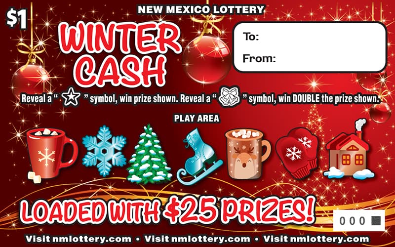 Winter Cash scratch-off ticket