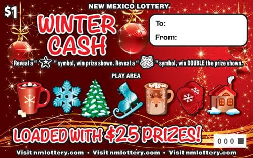 Winter Cash scratch-off ticket