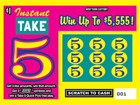 INSTANT TAKE 5 scratch-off ticket