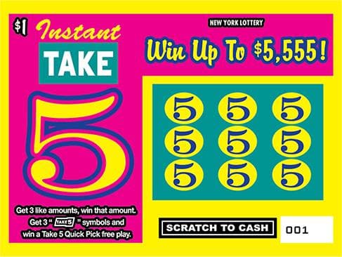 INSTANT TAKE 5 scratch-off ticket