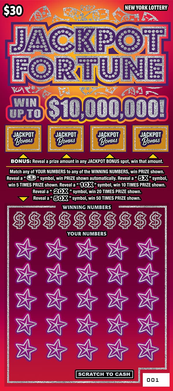 JACKPOT FORTUNE scratch-off ticket