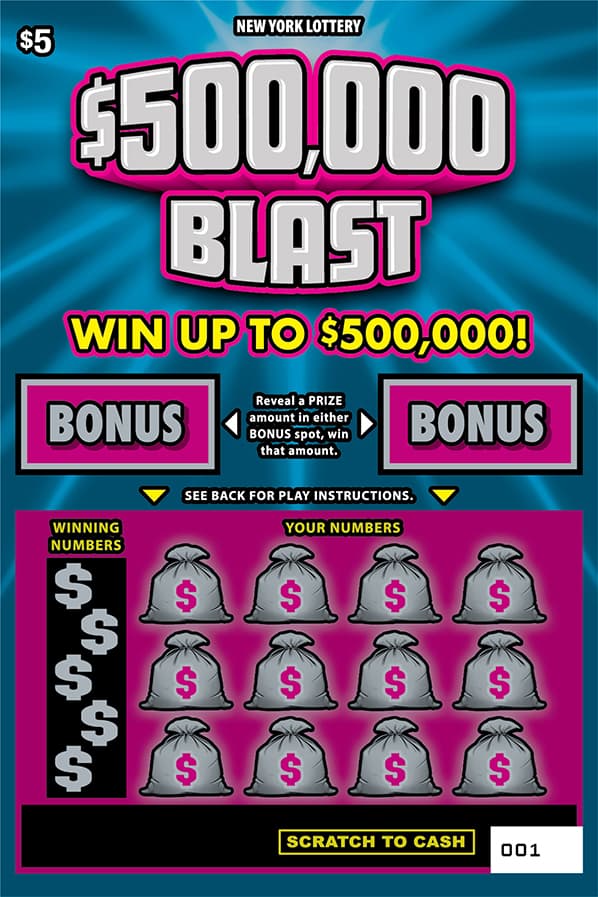 $500,000 BLAST scratch-off ticket
