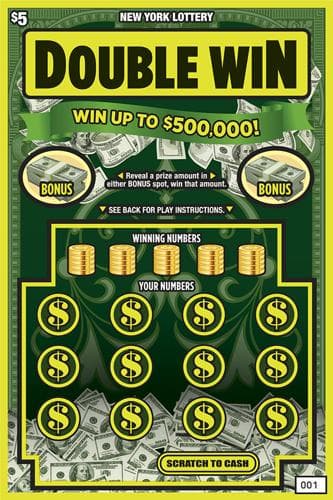 DOUBLE WIN scratch-off ticket