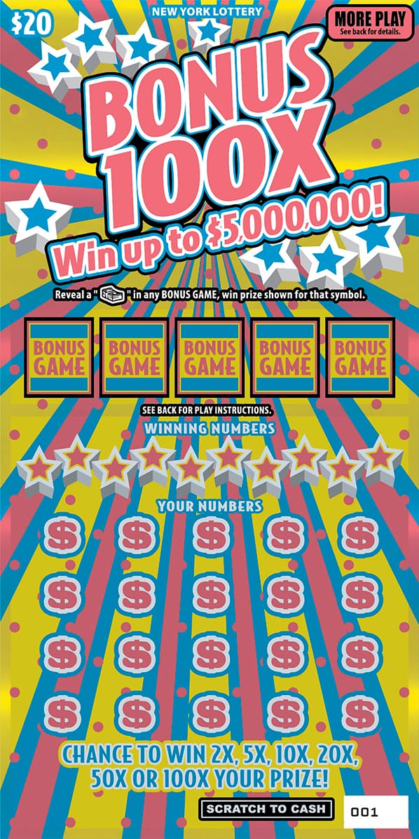 BONUS 100X scratch-off ticket