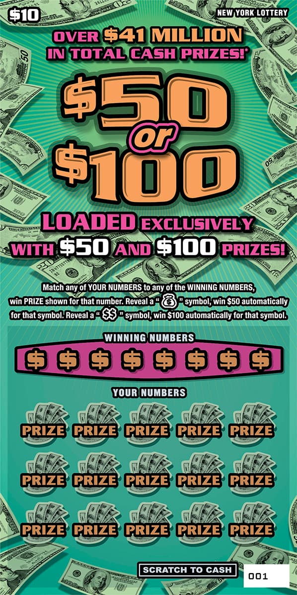 $50 OR $100 scratch-off ticket