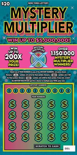 MYSTERY MULTIPLIER scratch-off ticket