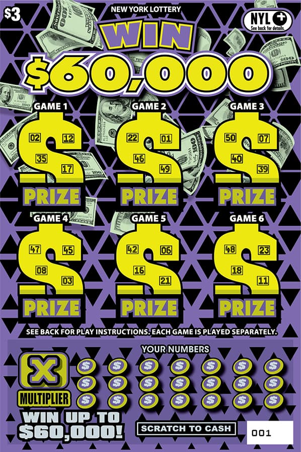 WIN $60,000 scratch-off ticket