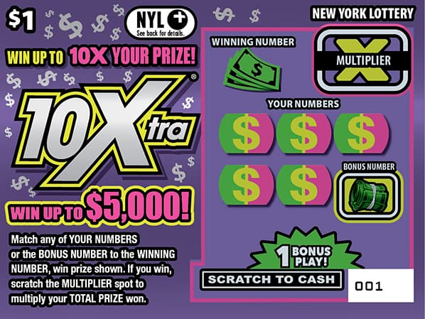 10Xtra scratch-off ticket