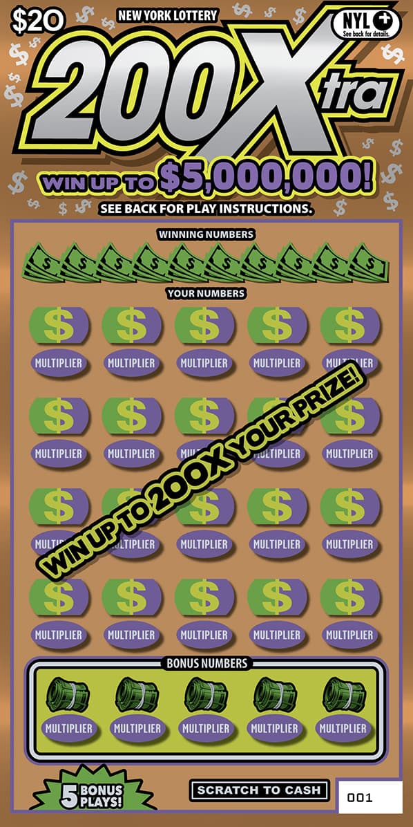 200Xtra scratch-off ticket