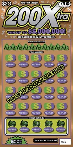 200Xtra scratch-off ticket