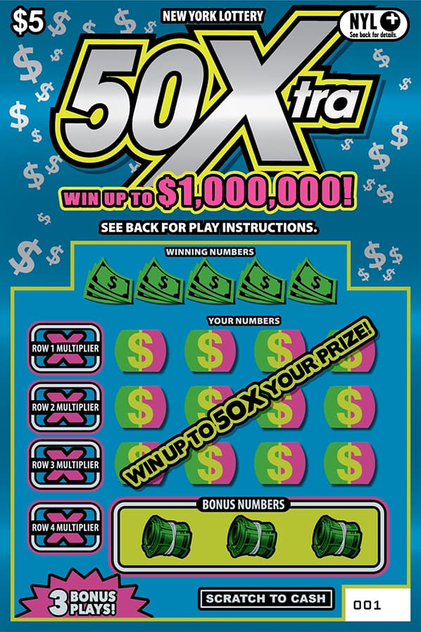 50Xtra scratch-off ticket