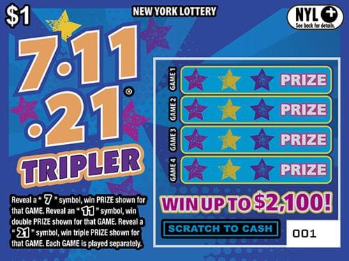 7-11-21 TRIPLER scratch-off ticket