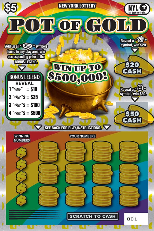 POT OF GOLD scratch-off ticket