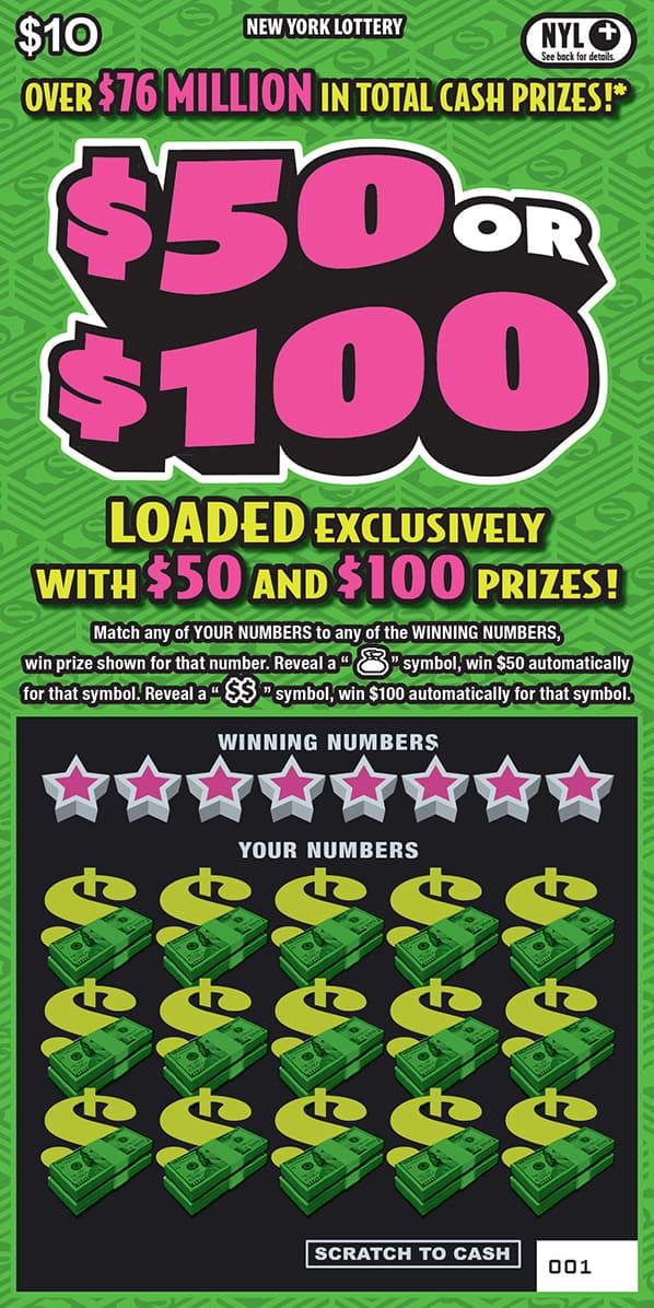$50 OR $100 scratch-off ticket