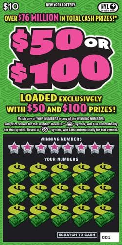 $50 OR $100 scratch-off ticket