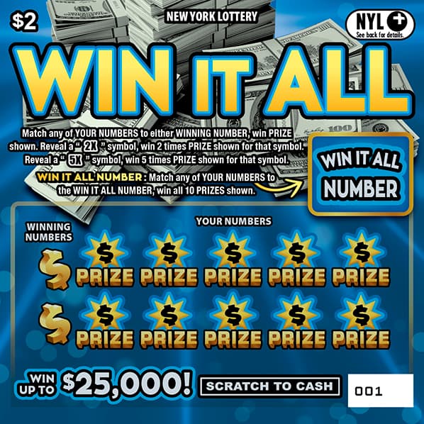 WIN IT ALL scratch-off ticket
