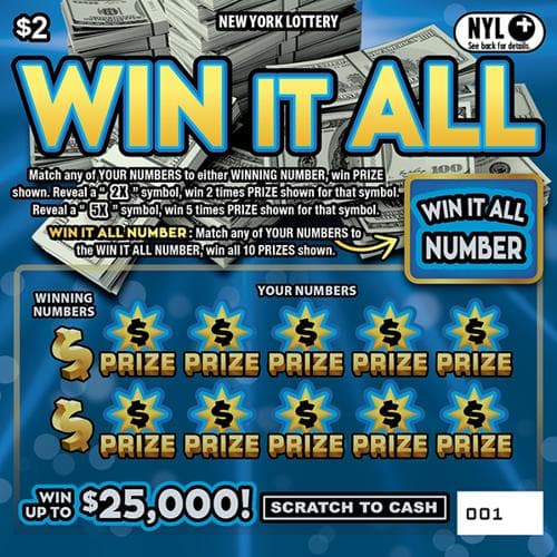 WIN IT ALL scratch-off ticket