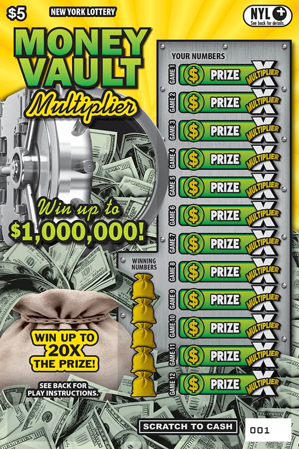 MONEY VAULT MULTIPLIER scratch-off ticket