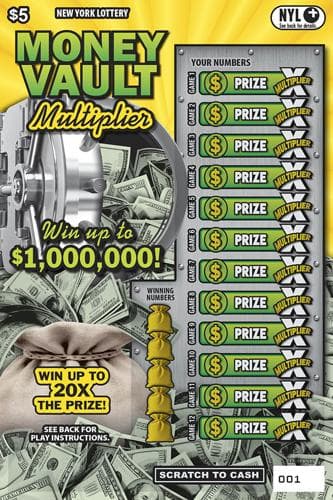 MONEY VAULT MULTIPLIER scratch-off ticket